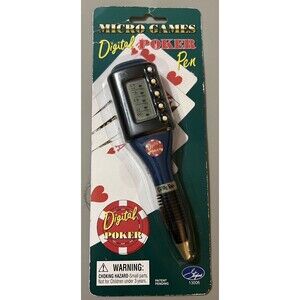 Micro Games - Digital POKER With Working Ballpoint Ink Pen - 083275130061 * NEW